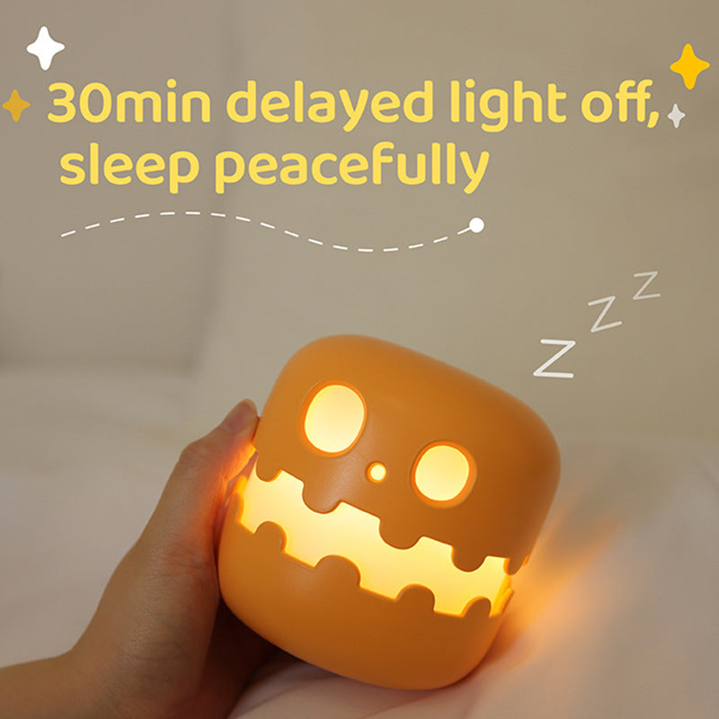 Halloween Pumpkin LED Night Light – Rechargeable Ambience Lamp