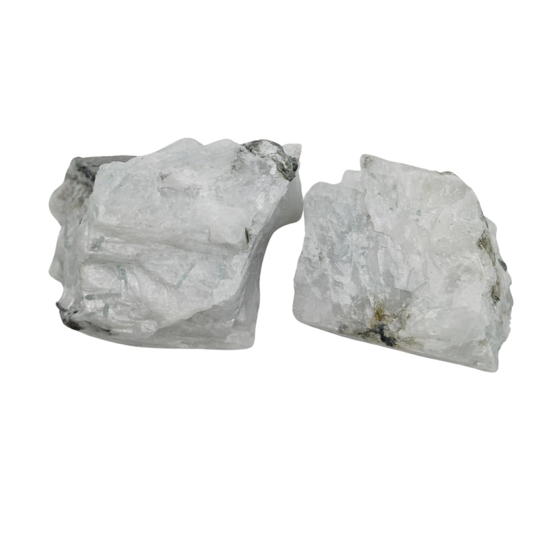 Rainbow Moonstone Raw Crystals – 2-Piece Natural Healing Stones for Intuition & New Beginnings