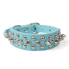 Spiked Dog Collar | Studded Leather Adjustable Collar