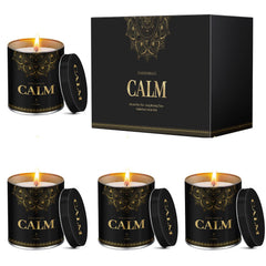 WarmEmbrace Scented Candles 4-Pack — 9oz Jar Candles in Lavender, Vanilla, Rose & Lemon