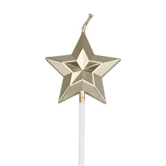 Metallic Diamond Star Candles for Romantic Celebrations