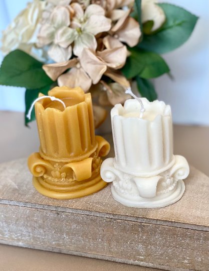 Romano Sculptural Pillar Soy Candle