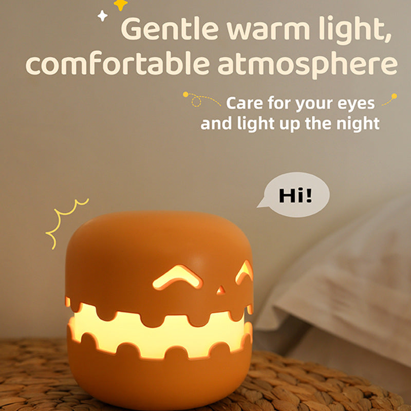 Halloween Pumpkin LED Night Light – Rechargeable Ambience Lamp