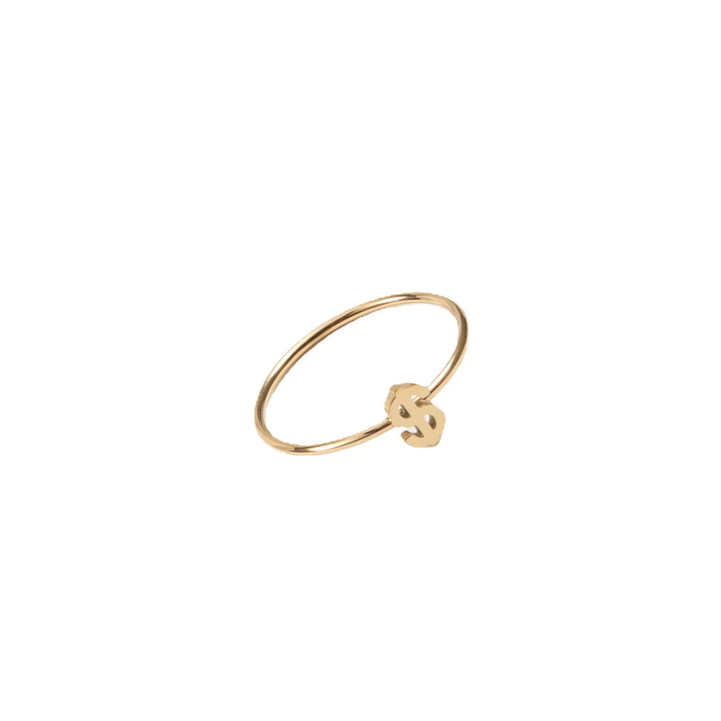 Dollar Symbol Ring | Titanium Steel Electroplated Money Ring