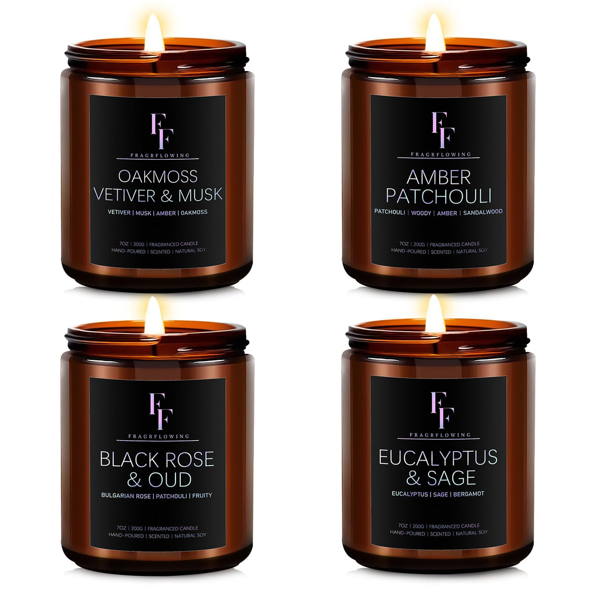 Winter Aromatherapy Soy Candle Gift Set – 4 Pack, 28 oz