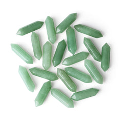 Green Aventurine Crystal Wands — 10-Piece Polished Stone Set for Meditation & Spiritual Use
