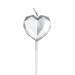 Metallic Diamond Star Candles for Romantic Celebrations