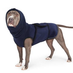 Dog Anxiety Shirt with Ear Cover - Calming Vest with Reflective Strips for Thunderstorms, Fireworks & Separation - XS to 3XL