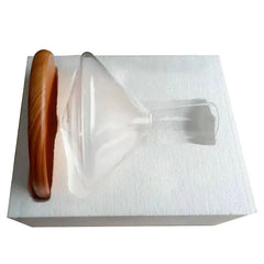 Balance Wine Decanter - Crystal Glass with Wood Base