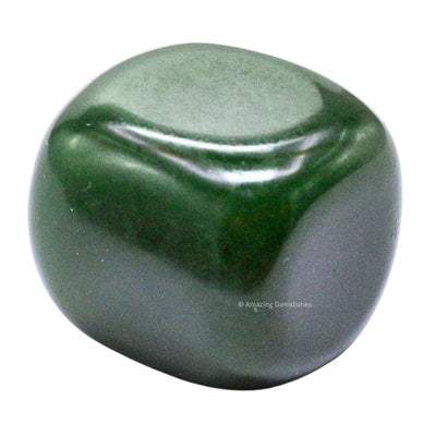 Dark Green Aventurine Tumbled Stones — 1oz Polished Healing Crystals with Velvet Bag