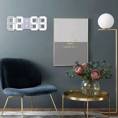 3D LED Digital Clock | Wall Desk Alarm Auto-Dimming