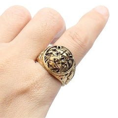 Lion's Head Ring | Titanium Steel Statement Ring
