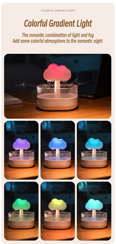 Rain Cloud Humidifier & Essential Oil Diffuser with LED Light