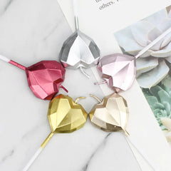 Metallic Diamond Star Candles for Romantic Celebrations