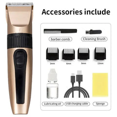 Professional Hair Clippers | Cordless Trimmer Cutting Kit