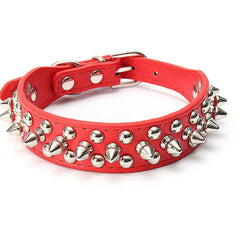 Spiked Dog Collar | Studded Leather Adjustable Collar