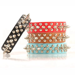 Spiked Dog Collar | Studded Leather Adjustable Collar