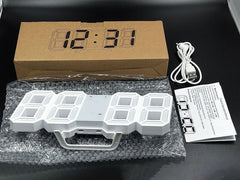 3D LED Digital Clock | Wall Desk Alarm Auto-Dimming