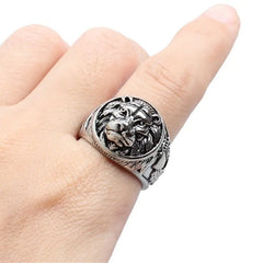 Lion's Head Ring | Titanium Steel Statement Ring