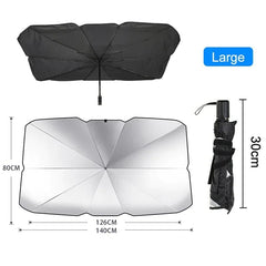 Car Windshield Sun Shade | Foldable Umbrella Front Window Cover