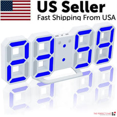 3D LED Digital Clock | Wall Desk Alarm Auto-Dimming