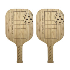 Pickleball Paddle Charcuterie Boards | Set of 2 Bamboo Serving Boards