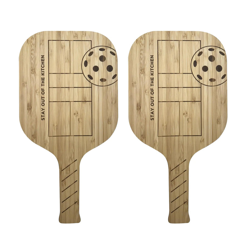 Pickleball Paddle Charcuterie Boards | Set of 2 Bamboo Serving Boards