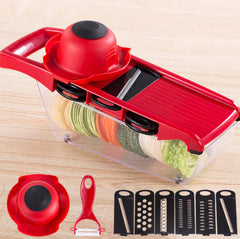 Multi-Functional Vegetable Cutter | 6-Blade Slicer & Chopper