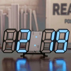 3D LED Digital Clock | Wall Desk Alarm Auto-Dimming