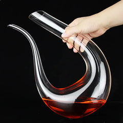 Crystal Wine Decanter 1.5L | Lead-Free Aerating Carafe