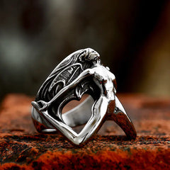 Gothic Devil Ring - Stainless Steel Statement Band
