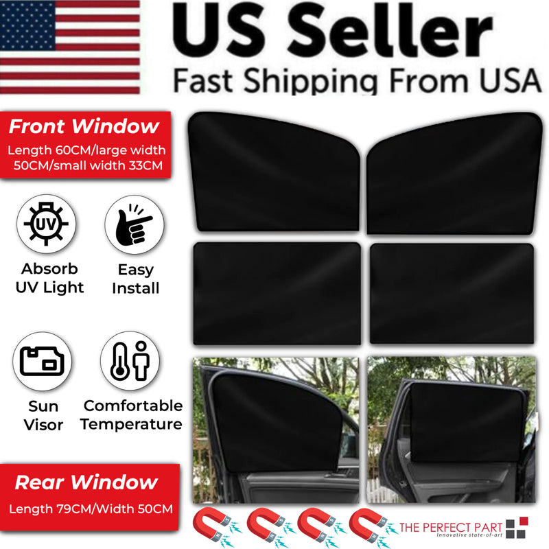 Magnetic Car Window Sun Shade | UV Protection Mesh Shield 4-Pack
