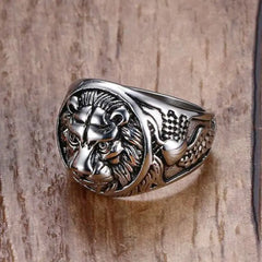 Lion's Head Ring | Titanium Steel Statement Ring