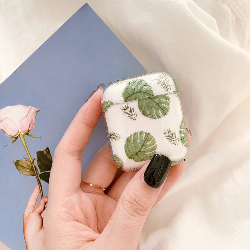 Cartoon AirPods Case - Banana Leaf & Fruit Designs