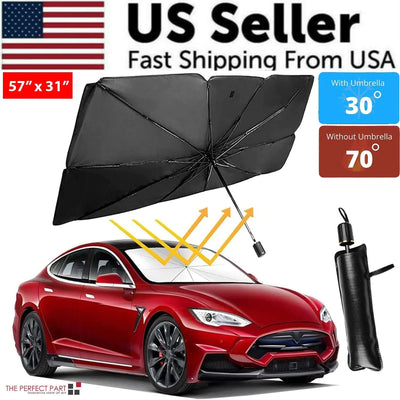 Car Windshield Sun Shade | Foldable Umbrella Front Window Cover