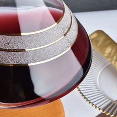 Balance Wine Decanter - Crystal Glass with Wood Base