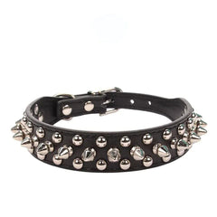 Spiked Dog Collar | Studded Leather Adjustable Collar