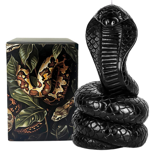 Black Cobra Snake Candle – Gothic Decor Gift