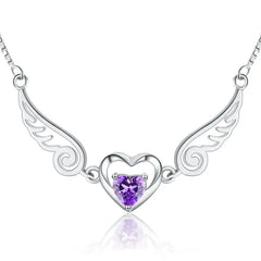 925 Sterling Silver Angel Wings Necklace
