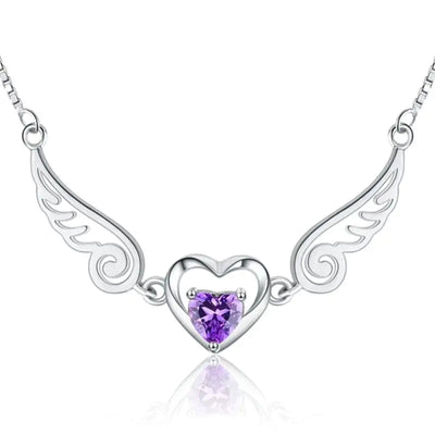 925 Sterling Silver Angel Wings Necklace