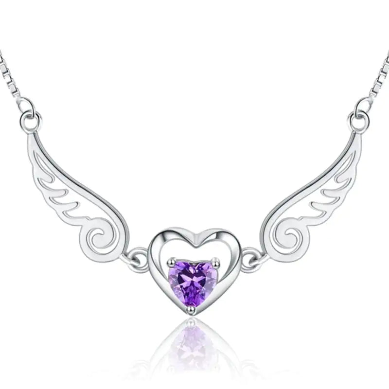 925 Sterling Silver Angel Wings Necklace