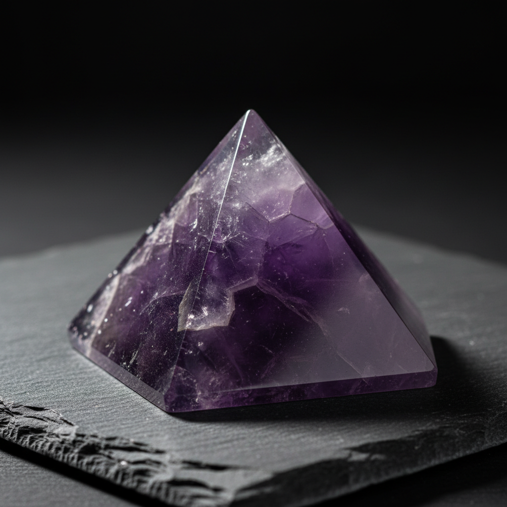 Amethyst Crystal Pyramid – Close-Up