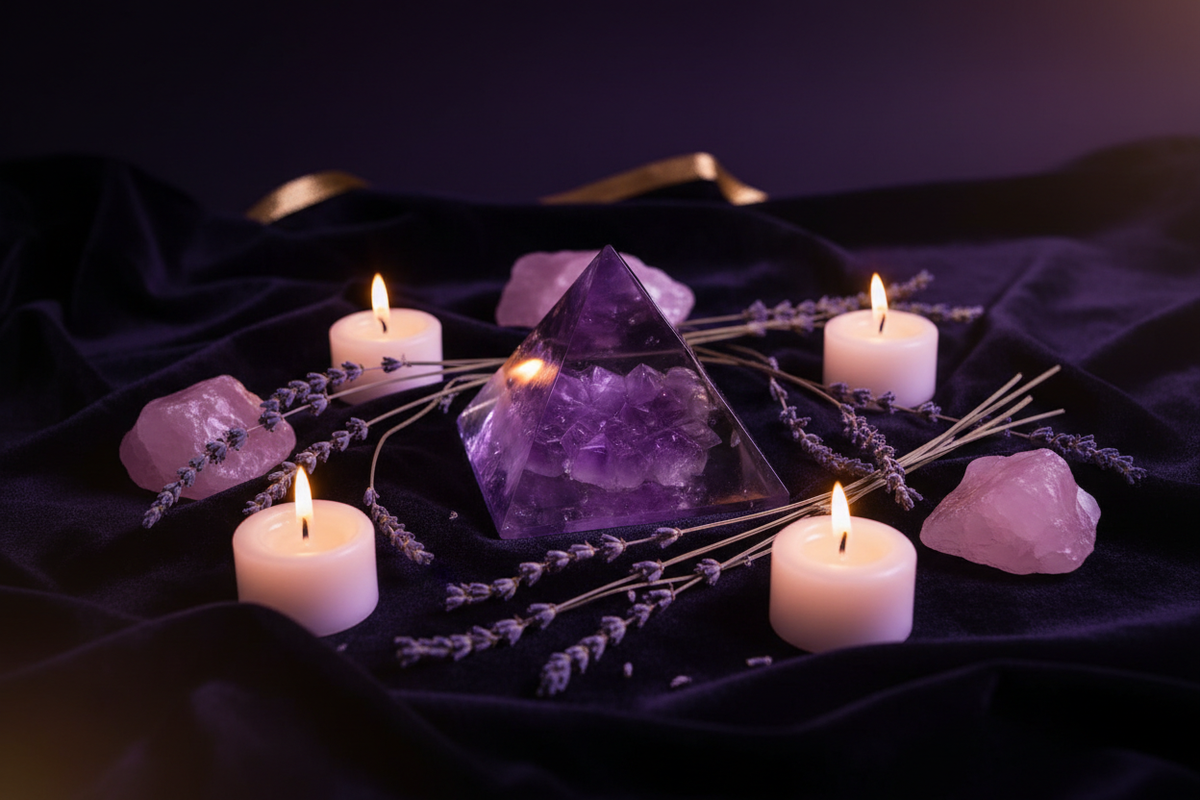 Amethyst Crystal Pyramid – Lifestyle