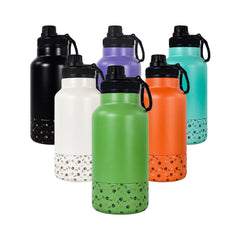 Portable Dog Water Bottle 32oz | Insulated with Detachable Bowl