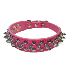 Spiked Dog Collar | Studded Leather Adjustable Collar