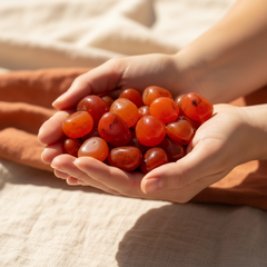 Carnelian Tumbled Stones Hands