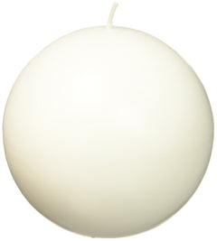 Zest Candle White Ball Candles – 4-Inch Sphere | 2-Pack | Hand Poured Unscented