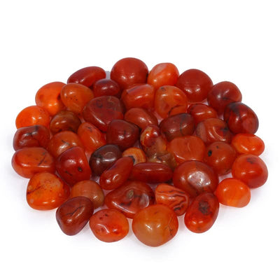 Carnelian Tumbled Healing Stones – 1lb Bulk Polished Crystals | Chakra, Reiki & Witchcraft