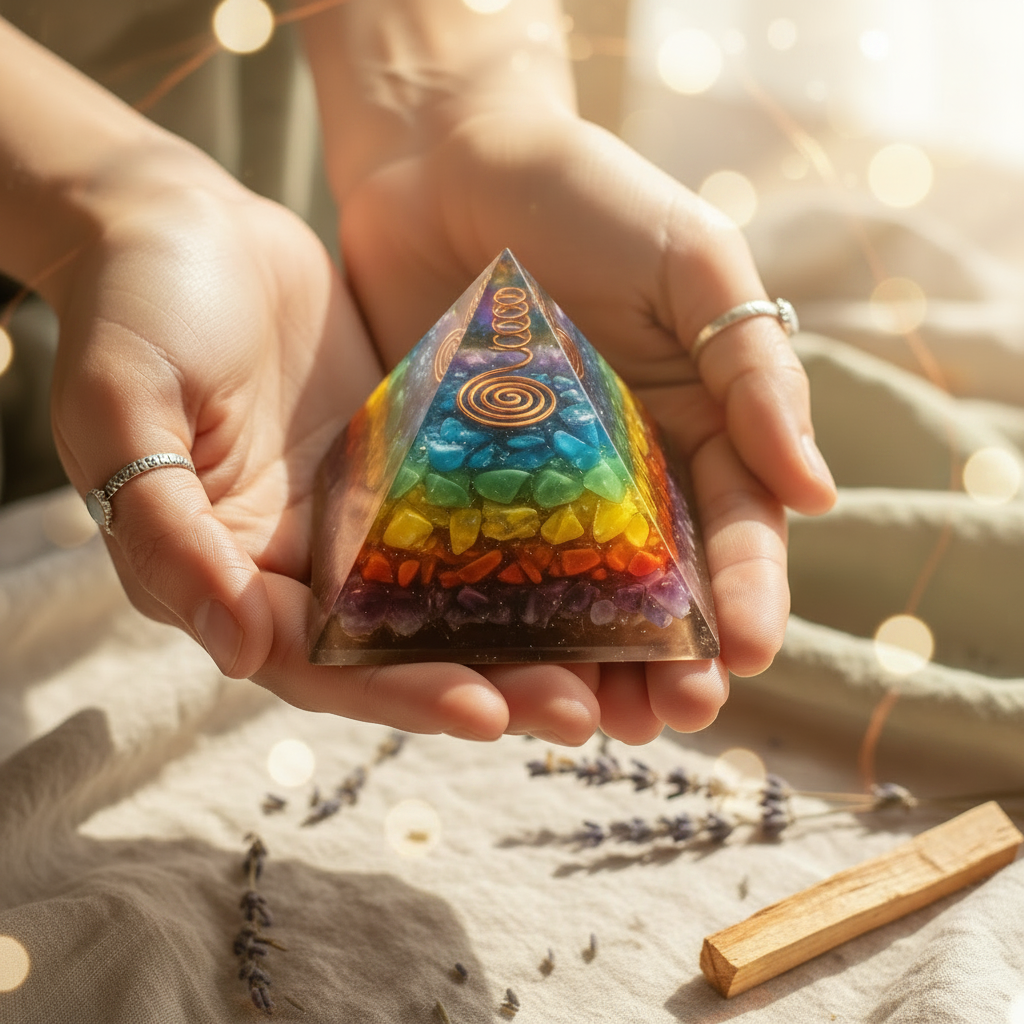 Chakra Pyramid Hands Brighter