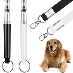 Dog Training Whistle 2-Pack - Adjustable Frequency Silent Recall Whistle with Lanyard for All Breeds